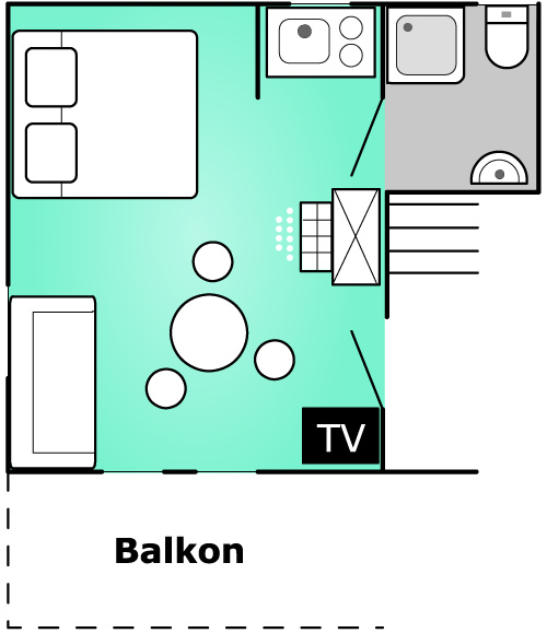 l3 Apartament 3 osobowy z aneksem kuchennym w Zakopanem